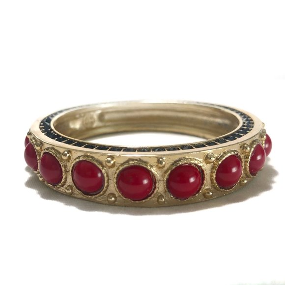 House of Harlow Cabochon Bangle in Red - Picture 6 of 9